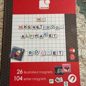 Janod Magnetic Alphabet Tile Set - Multicolor Learning Tiles